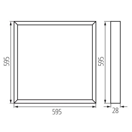 LED podhľadový panel BLINGO AIO LED/38W/230V 3000/4000/6500K 60x60 cm CRI 90