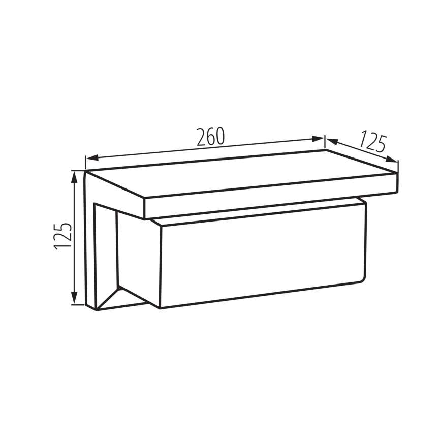 Vonkajšie nástenné svietidlo LERTO 1xE27/15W/230V IP54 čierna