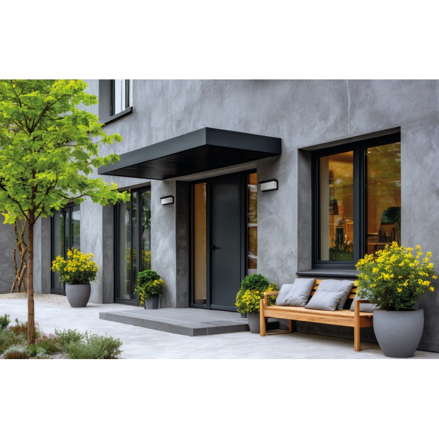 LED vonkajšie nástenné svietidlo LERTO LED/12W/230V IP54 čierne