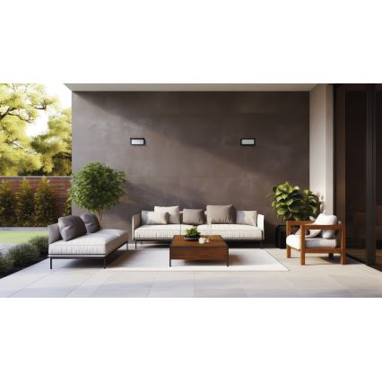 LED vonkajšie nástenné svietidlo LERTO LED/12W/230V IP54 čierne