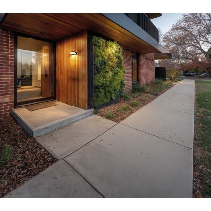 LED Vonkajšie nástenné svietidlo so snímačom pohybu a súmraku XERTO LED/20W/230V 3000/4000/6500K IP44 čierna