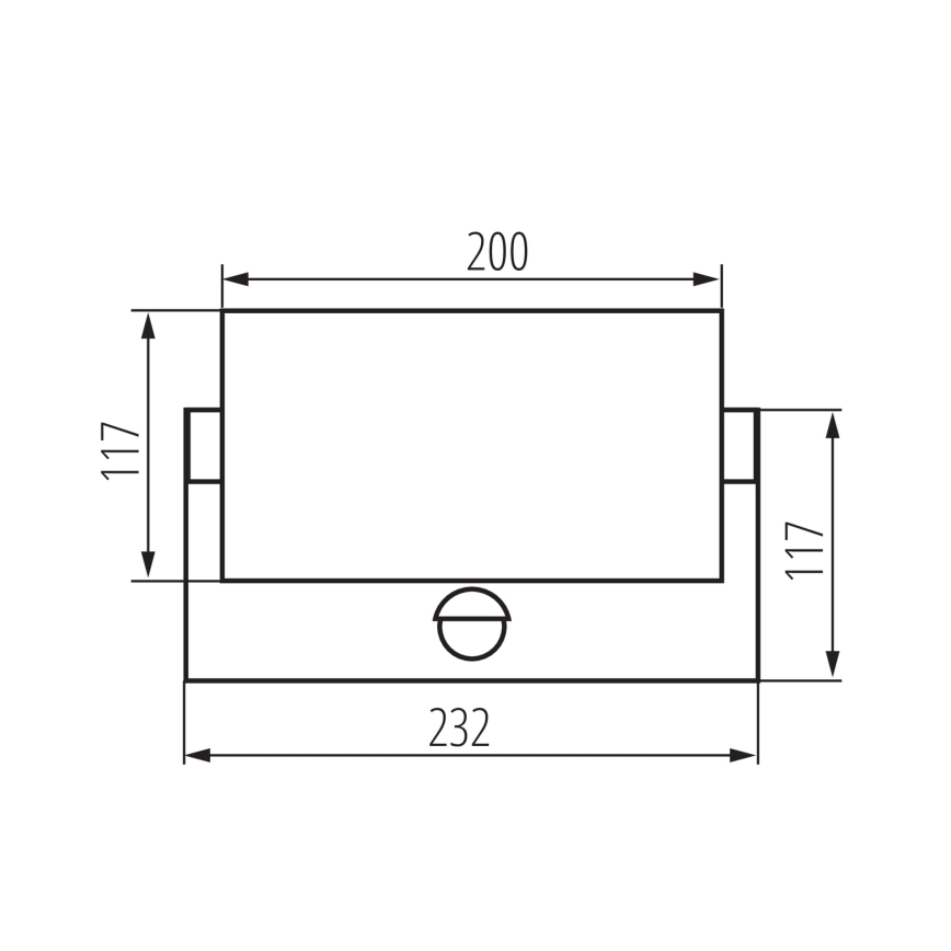 LED Vonkajšie nástenné svietidlo so snímačom pohybu a súmraku XERTO LED/20W/230V 3000/4000/6500K IP44 čierna