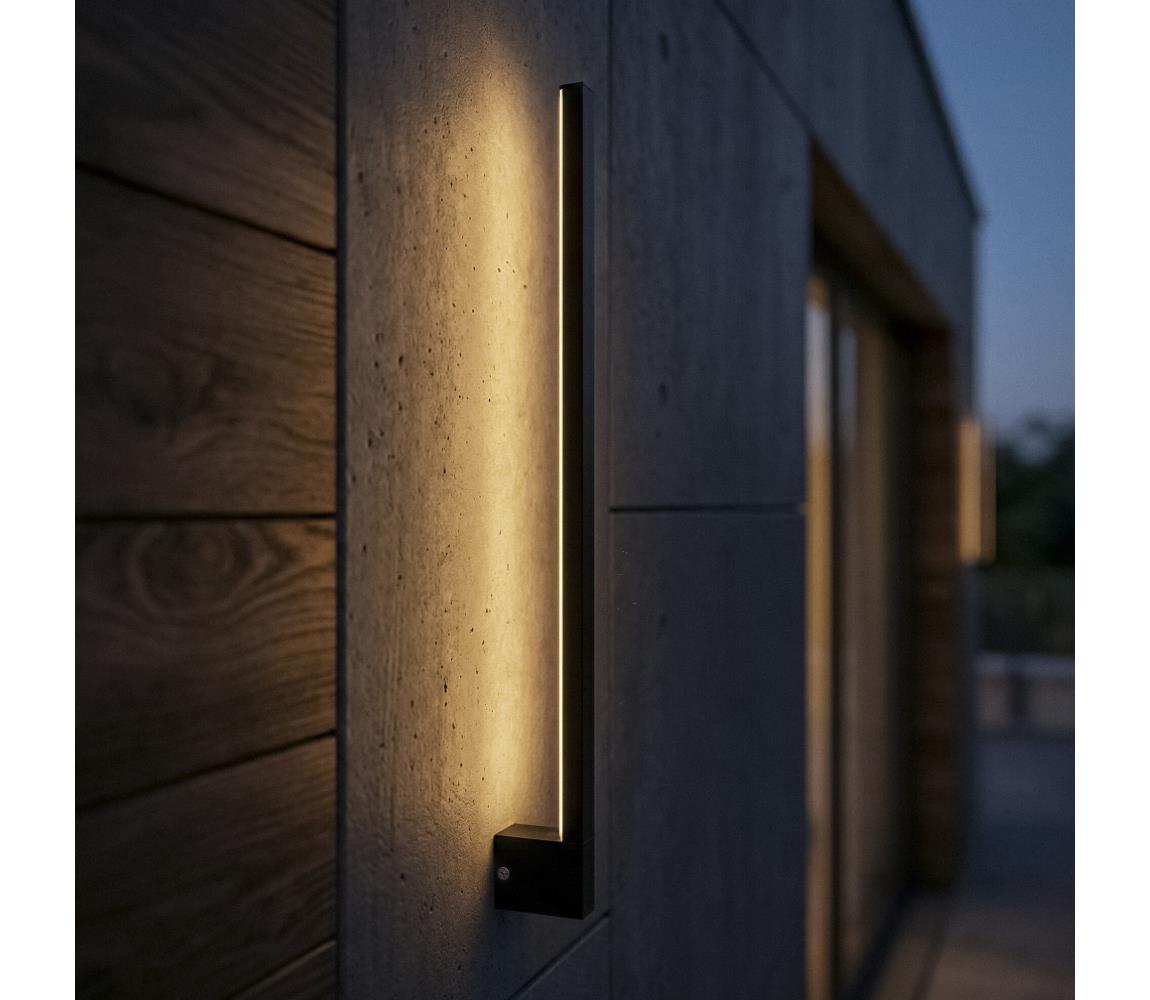 45871 - LED vonkajšie nástenné svietidlo YALTE LED/11W/230V 3000/4000/6500K IP54 čierna 45871