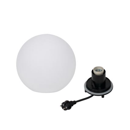 Vonkajšia lampa STONO 1xE27/15W/230V priemer 20 cm IP65 biela