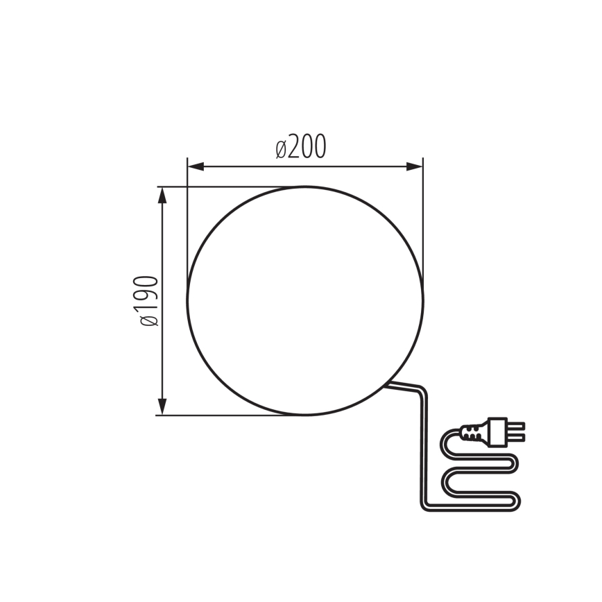 Vonkajšia lampa STONO 1xE27/15W/230V priemer 20 cm IP65 biela