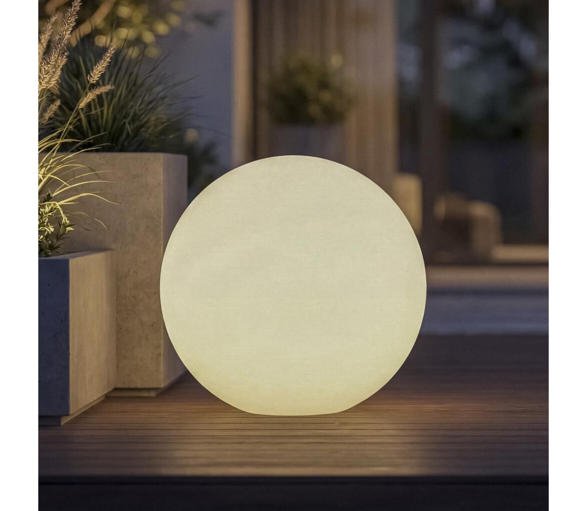 45931 - Vonkajšia lampa STONO 1xE27/20W/230V priemer 30 cm IP65 biela 45931
