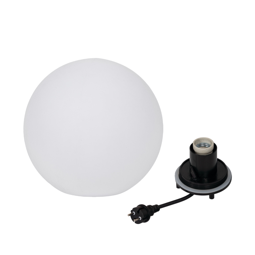 Vonkajšia lampa STONO 1xE27/20W/230V pr. 30 cm IP65 biela
