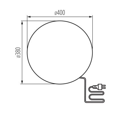 Vonkajšia lampa STONO 1xE27/20W/230V priemer 40 cm IP65 biela