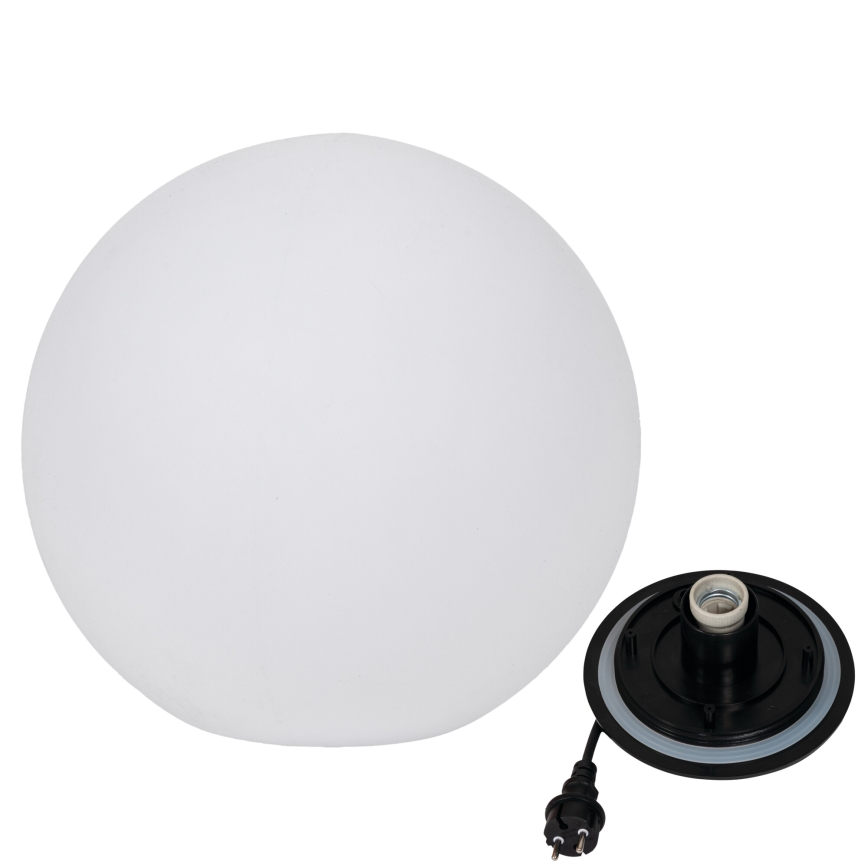 Vonkajšia lampa STONO 1xE27/20W/230V pr. 50 cm IP65 biela