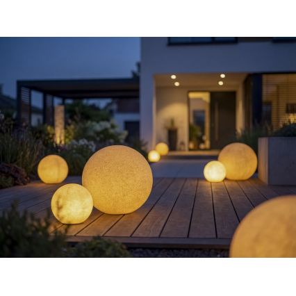 Vonkajšia lampa STONO, 1xE27/15W/230V, priemer 20 cm, IP65, béžová