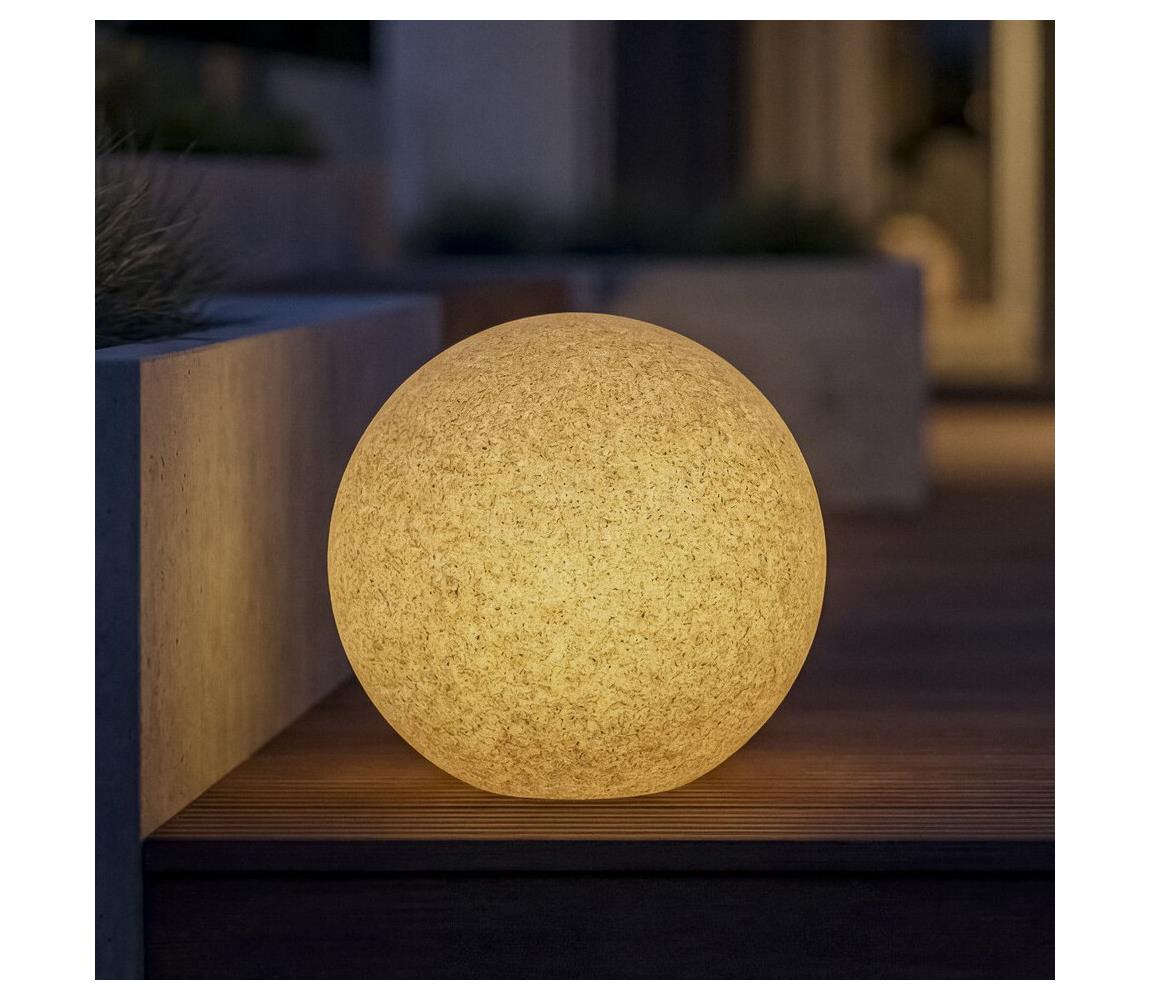 45935 - Vonkajšie svietidlo STONO 1xE27/20W/230V priemer 30 cm IP65 béžové 45935