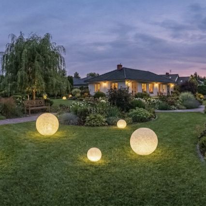 Vonkajšie svietidlo STONO 1xE27/20W/230V priemer 30 cm IP65 béžové