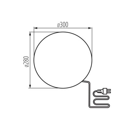 Vonkajšie svietidlo STONO 1xE27/20W/230V priemer 30 cm IP65 béžové