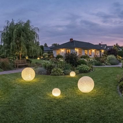 Vonkajšia lampa STONO 1xE27/20W/230V pr. 40 cm IP65 béžová