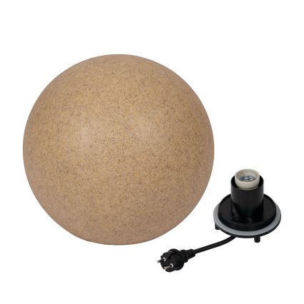 Vonkajšia lampa STONO 1xE27/20W/230V pr. 40 cm IP65 béžová