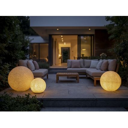 Vonkajšie svietidlo STONO 1xE27/20W/230V priemer 50 cm IP65 béžové