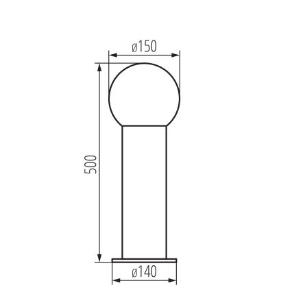 Vonkajšia lampa STONO 1xE27/15W/230V 50 cm IP65 antracit
