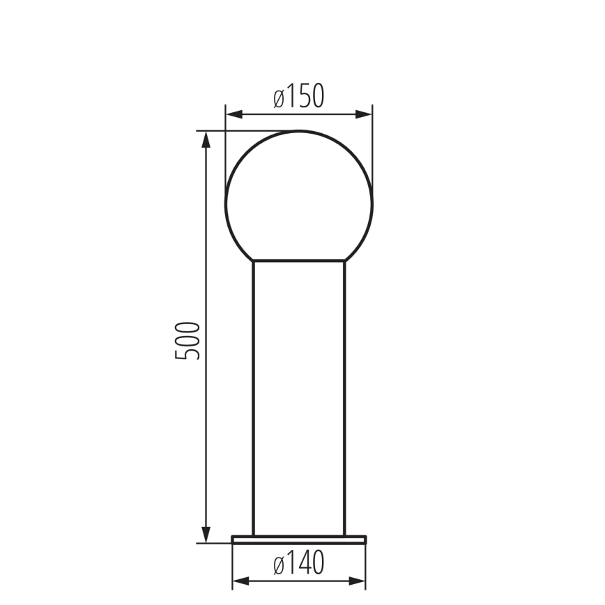 Vonkajšia lampa STONO 1xE27/15W/230V 50 cm IP65 antracit