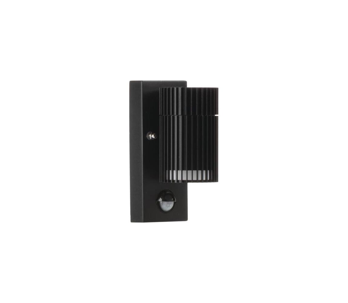 46202 - Vonkajšie nástenné bodové svietidlo so senzorom RADILO 1xGU10/11W/230V IP44 čierne 46202