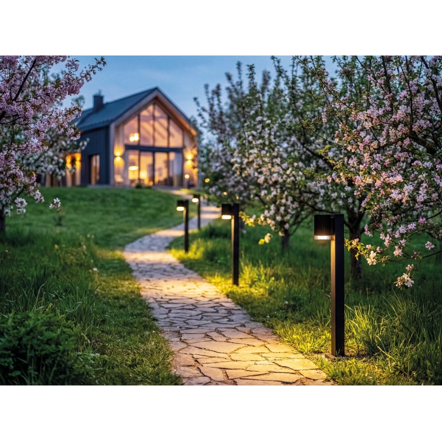 Vonkajšia lampa RADILO 1×GU10/11W/230V 80 cm IP44 čierna