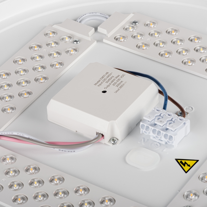 Stmievateľné LED stropné svietidlo LIXAN LED/47W/230V 3000-6500K pr. 38,6 cm biela/strieborná + diaľkové ovládanie