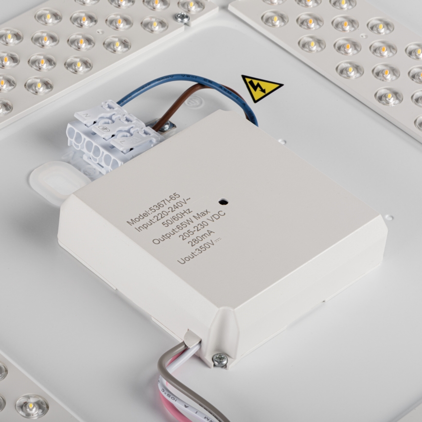 LED stmievateľné stropné svietidlo LIXAN LED/65W/230V 3000-6500K priemer 48,6 cm biela/čierna + diaľkové ovládanie