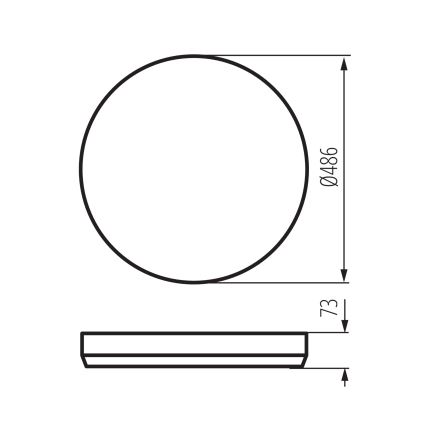 LED stmievateľné stropné svietidlo LIXAN LED/65W/230V 3000-6500K priemer 48,6 cm biela/čierna + diaľkové ovládanie