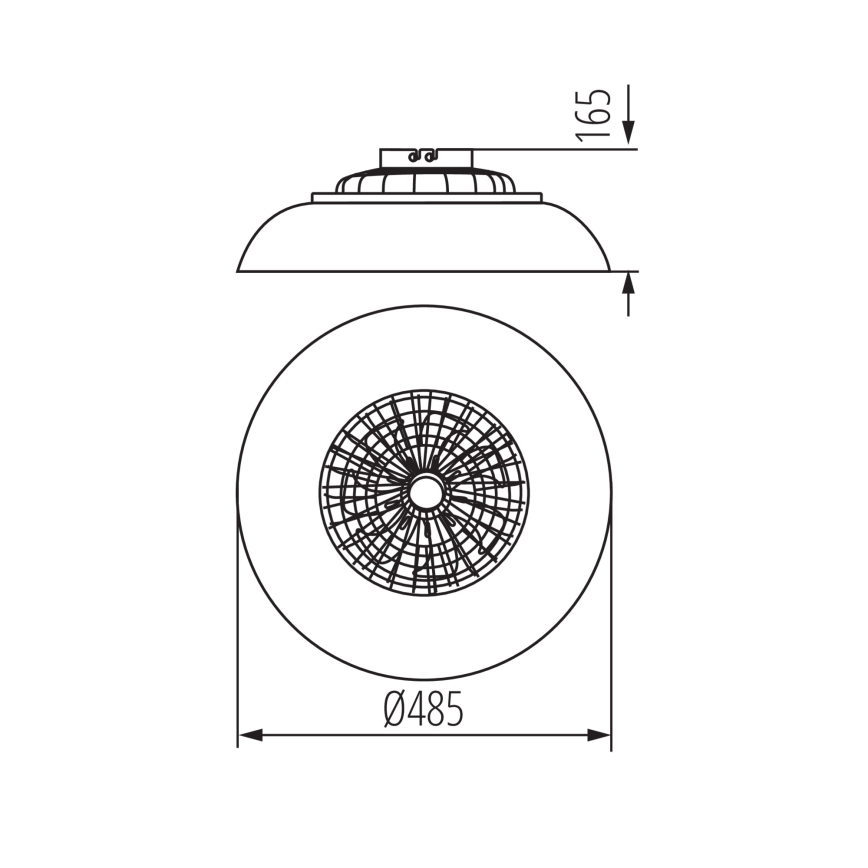 LED RGBW stmievateľné stropné svietidlo s ventilátorom PLAVE PAN LED/24W/230V 3000-6500K pr. 48,5 cm biela + diaľkové ovládanie