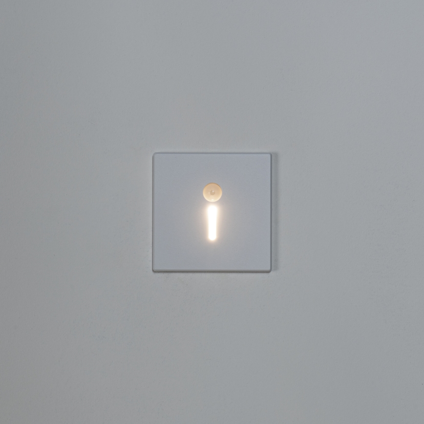 LED schodiskové svietidlo s pohybovým a súmrakovým senzorom MAGNIK LED/1,7W/230V 2700/3300/3900/4600/5700K biele hranaté