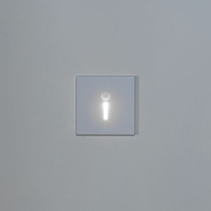 LED schodiskové svietidlo s pohybovým a súmrakovým senzorom MAGNIK LED/1,7W/230V 2700/3300/3900/4600/5700K biele hranaté