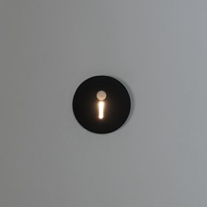 Schodiskové svietidlo so snímačom pohybu a súmraku MAGNIK LED/1,7W/230V 2700/3300/3900/4600/5700K čierne guľaté