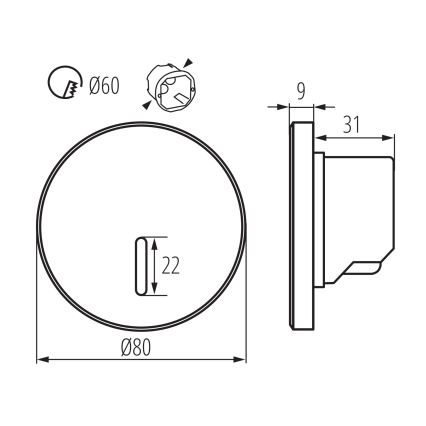 LED schodiskové svietidlo MAGNIK LED/1,7W/230V 2700/3300/3900/4600/5700K čierne okrúhle