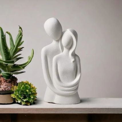 Keramická stolová dekorácia 21x8,5x10 cm biela