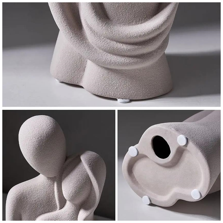 Keramická stolová dekorácia 21x8,5x10 cm biela