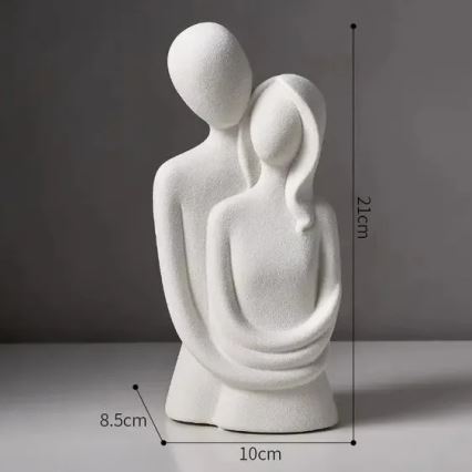 Keramická stolová dekorácia 21x8,5x10 cm biela