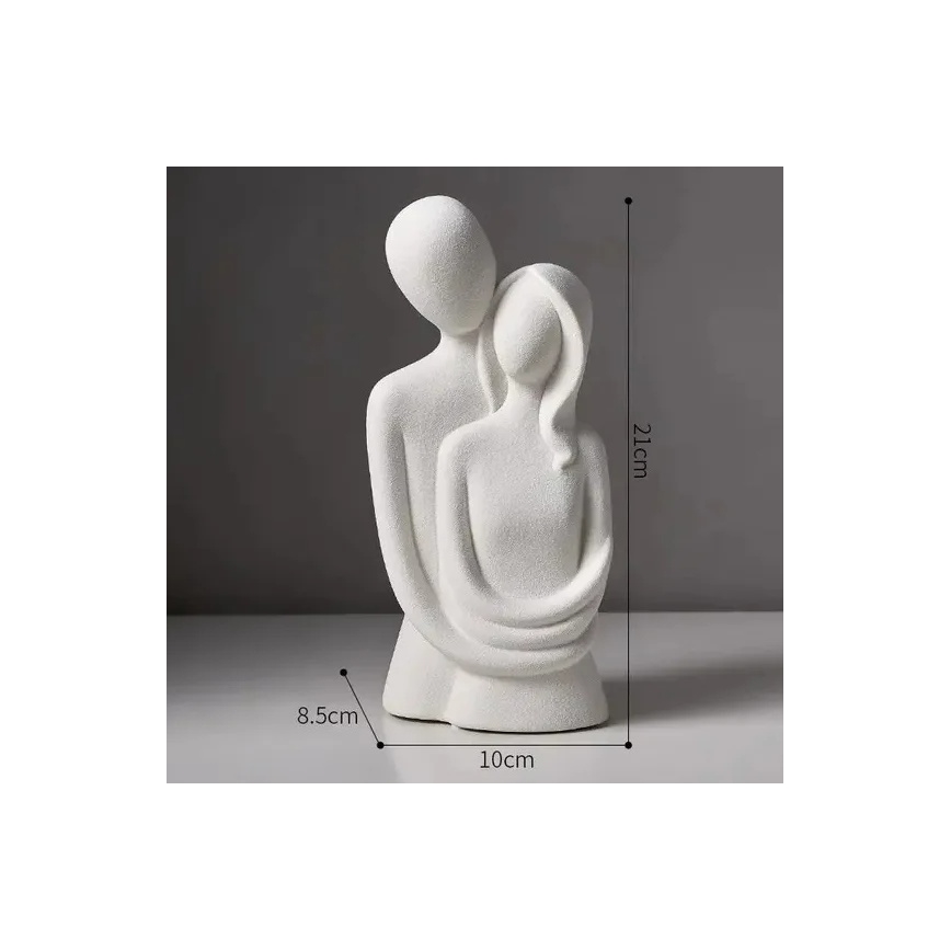 Keramická stolová dekorácia 21x8,5x10 cm biela