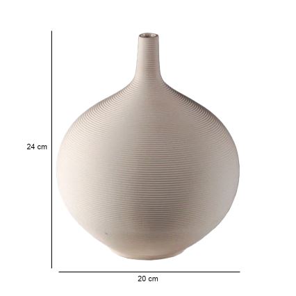 Keramická váza 24 cm béžová