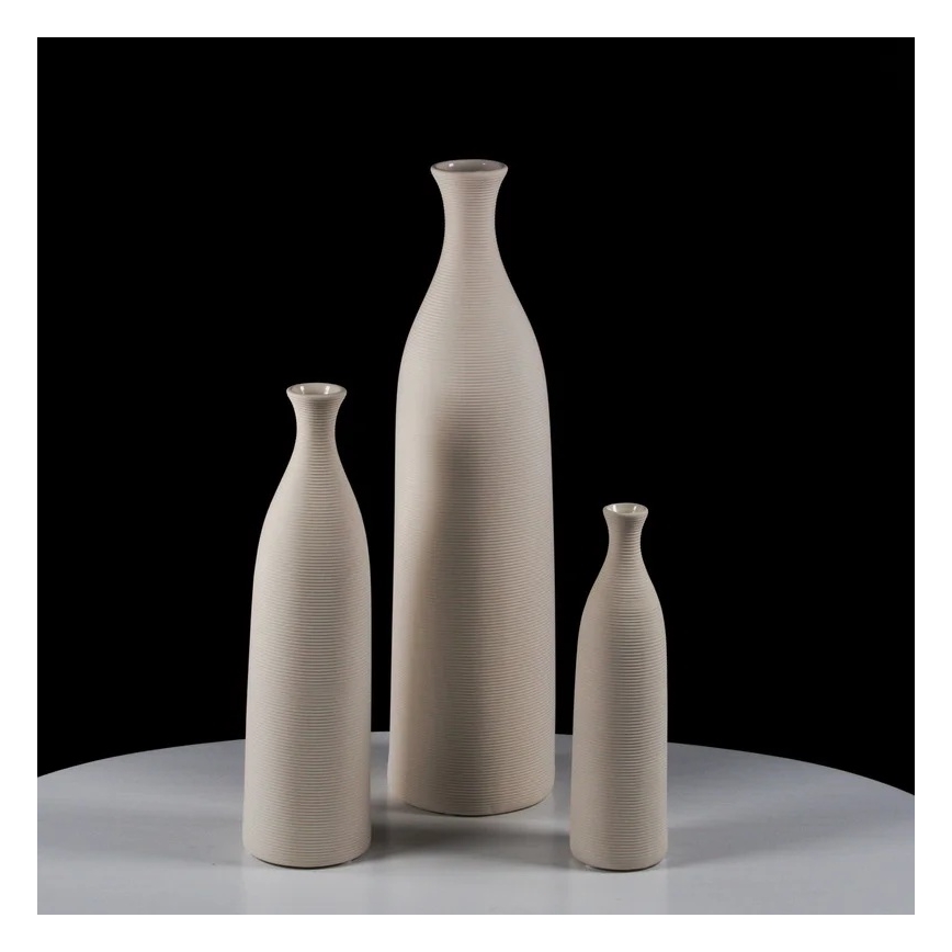 Keramická váza 25 cm biela