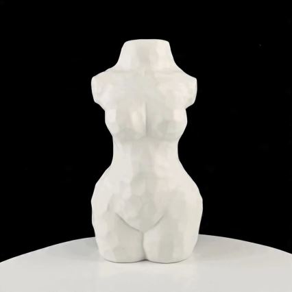 Keramická váza 30 cm, biela
