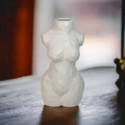 Keramická váza 30 cm, biela