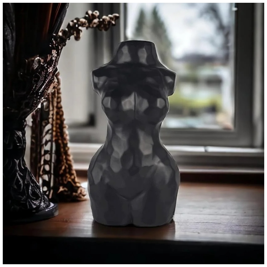 Keramická váza 30 cm čierna