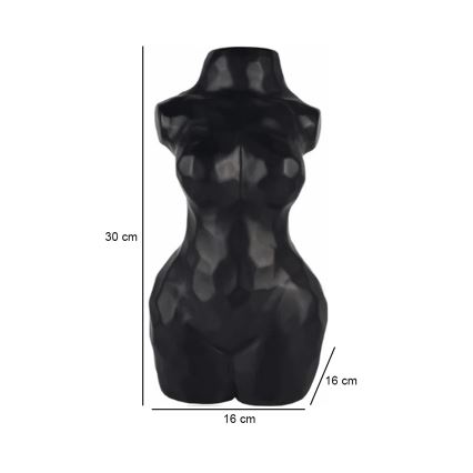Keramická váza 30 cm čierna