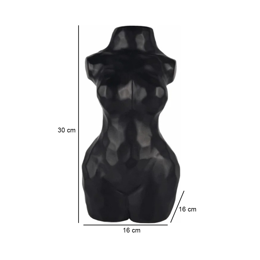 Keramická váza 30 cm čierna