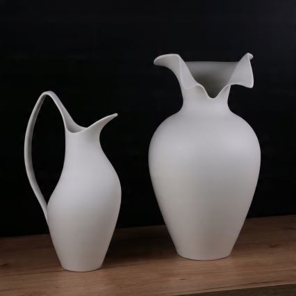 Keramická váza 41,5x23 cm biela