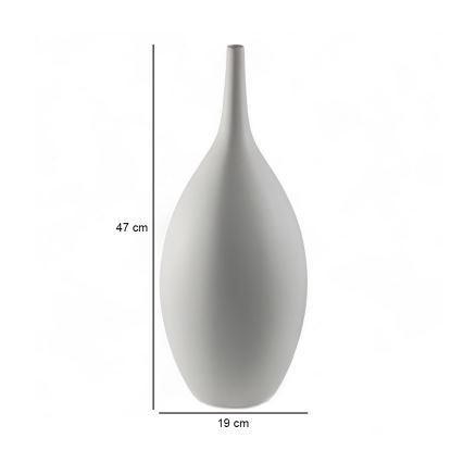 Keramická váza 47 cm biela
