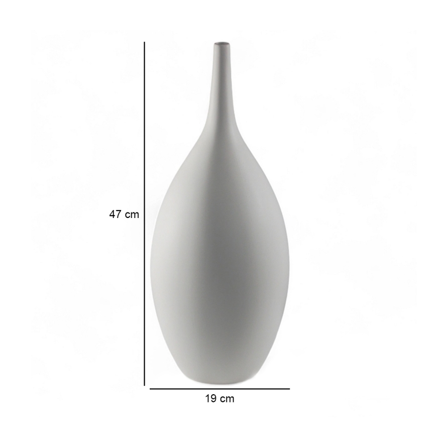 Keramická váza 47 cm biela