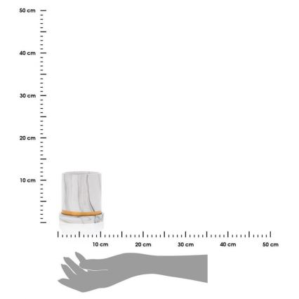 Keramický kvetináč s miskou HANYA 11x11 cm dekor mramoru