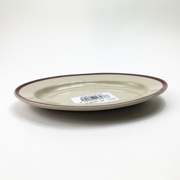 Keramický oválny tanier s priemerom 24 cm - Vitrál