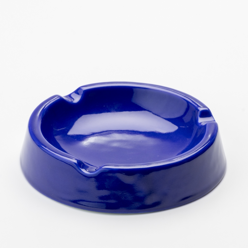 Keramický popolník 13 cm tmavomodrá