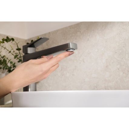 KFA Armatura 4522-712-61 - Umývadlová batéria + výpusť MALAGA 30,3 cm metalická sivá